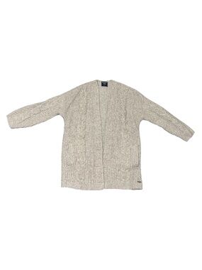 Abercrombie & Fitch Cream Knit Open Front Cardigan Women’s Size XL Knitted Cute